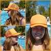 Funky Junque Foam Snapback Trucker Hat - Neon Orange