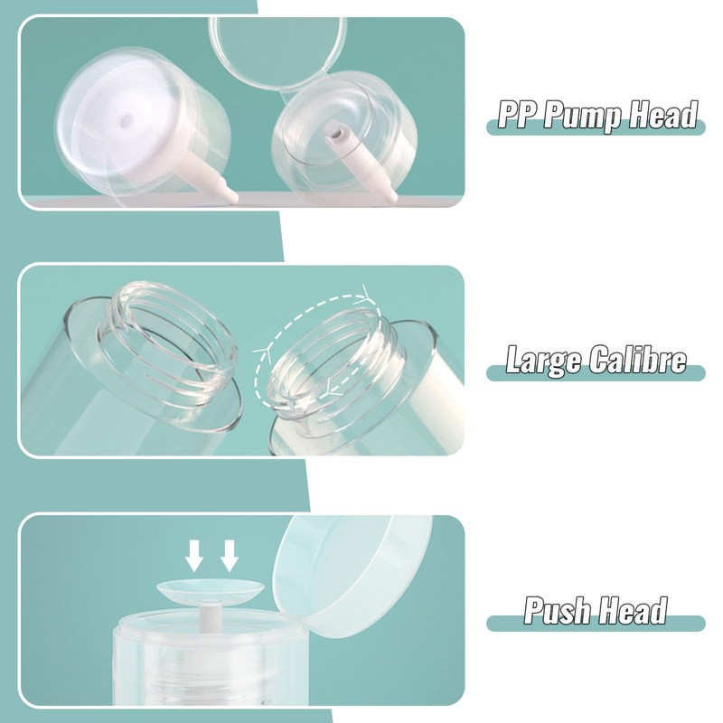 2 Stück 200ml Dispenser Pumpflasche, Nagellackentferner Pumpspender, Pumpspender RunterdrüCken für