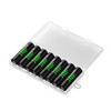 XYRSTOLR 18650 Battery Storage Case Box Organizer 8 Capacity Transparent