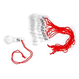 hand2mind Hand Lens with Lanyard, 3X and 6X Magnifier for Home, Classroom, Indoor and Outdoor Use (Pack of 10)