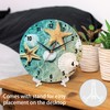 SPUNKER Wall Clock,Beach Seashell Starfish Kitchen Wall Clock,Coastal Clocks 10