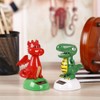 2Pcs Green Solar Powered Dancing Dinosaur,Decoration Gift, Swinging Dancer Toy,
