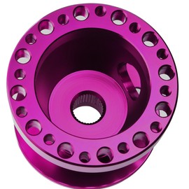 Auto Dynasty Steering Wheel 6-Hole Hub Adaptor Kit Compatible with Civic/Integra/Del Sol, Aluminum, Purple