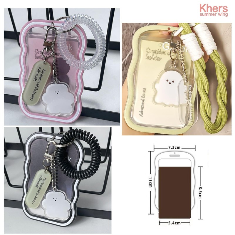 Khers Transparent Korean Pass Case, Cute IC Card, High School