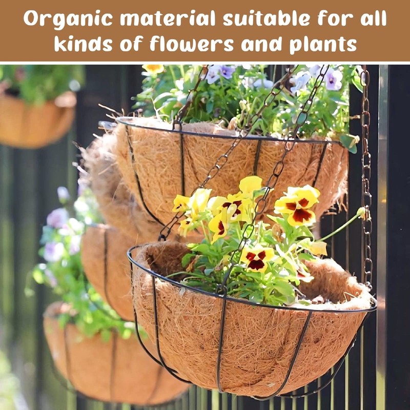 Legigo 3 Pack 20 Inch Hanging Basket Coco Liners Replacement,