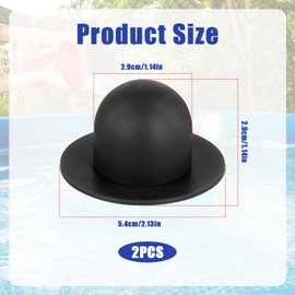 2pcs Replacement Pool Plugs for Above Ground Pool, Pool Wall Plug Filter Pump Strainer Hole Stopper Compatible with Intex and Bestway 28270 28271 28272 28273 26700 (Black)