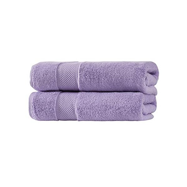 Bagno Milano Turkish Cotton Hotel Spa Towel Set, 100% Non-GMO Turkish Cotton | Ultra Soft Plush Absorbent Towels (Lavender Purple, 6 Pcs Towel Set)