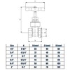 1/2" Inch BSP Strong Brass Sluice Gate Valve Water Stop
