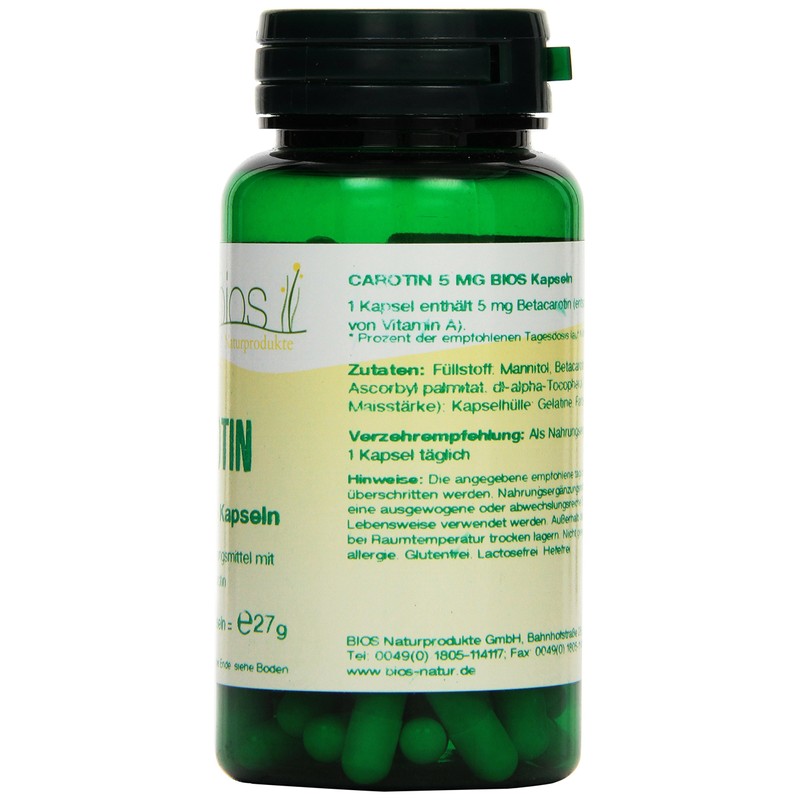 Bios Carotene 5 mg, 100 capsules (27g)