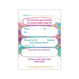 Junaversum 12 Invitations for 5th Children's Birthday Mermaid Girls Birthday Invitations Fifth Birthday Children