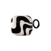 Black White Zebra Print Case for AirPods 3rd with Keychain