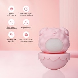 Cretbee 3D Printing Resin Ultra Smooth Matte Surface Textured 3D Printer Resin in Fresh Muted Colors Ideal for Art Create Figurines, Desktop Decorations, and Anime Models (Ice Crystal Blue, 1000g)