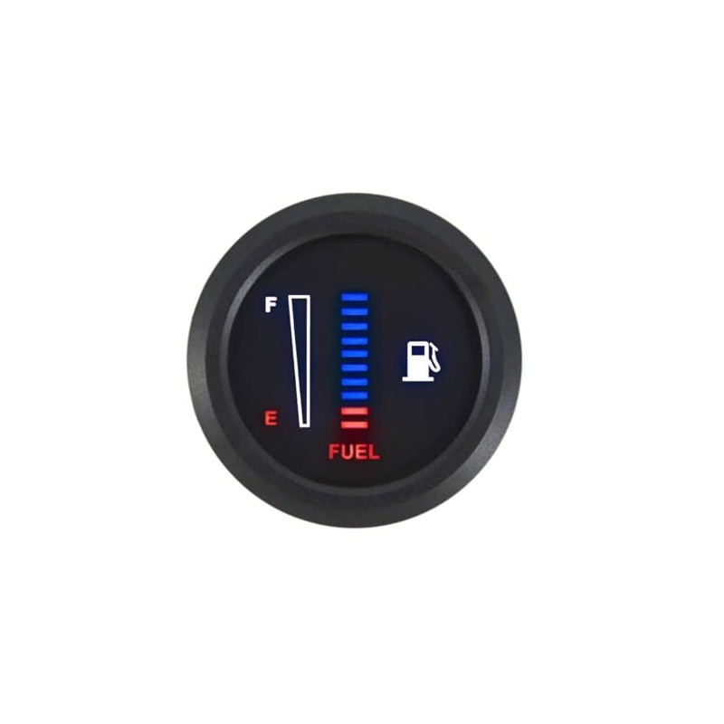 ZHSYMX 52mm Fuel Level Gauge, Universal 12V/24V 2"LED Display for