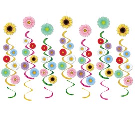 Kristin Paradise 21Ct Flower Hanging Swirl Decorations, Paper Spring Floral Party Supplies, Birthday Theme Decor for Girl, Baby Shower, Classroom