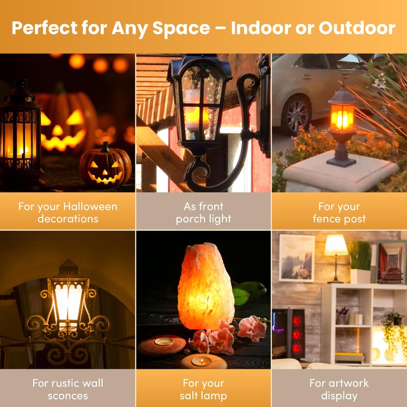 Fire Effect T6 T8 E12 LED Fire Candle Light Bulb