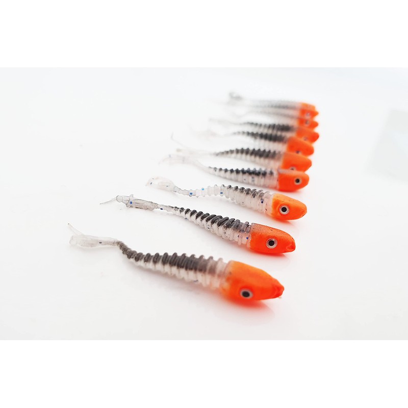 FISHIN ADDICT Micro NANO-FRY split tail fishing lures 1.5'' (38mm)