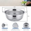 Joyfair Stainless Steel Small Pasta Strainer Kitchen Strainer with Handles,