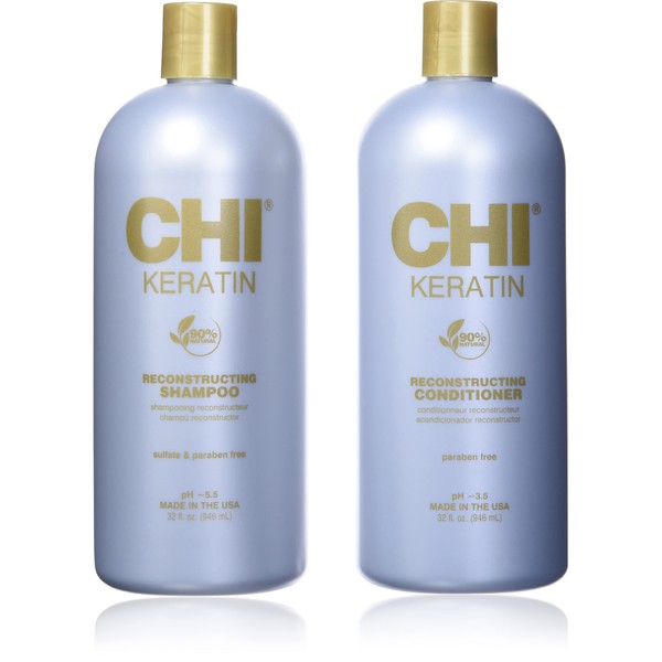 CHI Moisturize It Duo Keratin Shampoo & Conditioner, 32oz