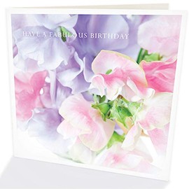 P15 Floral Sweet Pea Birthday Card ‘Have A Fabulous Birthday’