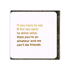 Brainbox Candy - Funny Cheeky Banter Happy Birthday Card - 'Too Early To Drink Wine' - Perfect For Best Friends Mates Him Her Boyfriend Girlfriend Partner