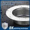 (2PCS) haodex Stainless Steel Kitchen Sink Strainer with Handle,Outer Diameter