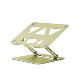 Aoviho - Laptop Stand - Tablet Holder, Foldable, Ergonomic, Infinite Height & Angle Adjustment, Posture Improvement, Relieves Back Pain, Cat Back, Shoulder Stiffness, Non-slip, Home Office, Desk