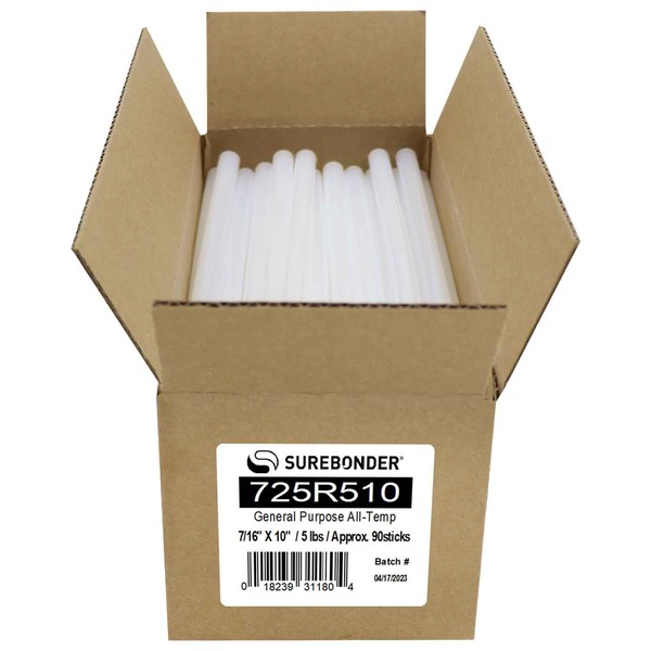 Surebonder 725R510 10-Inch All Temperature Glue Sticks, 90 Pieces |