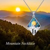 AXOMY Mountain Range Necklace for Women 925 Sterling Silver Snowy