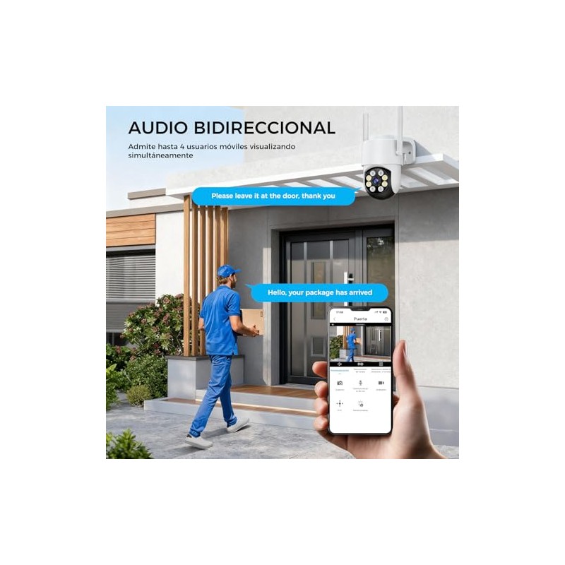 2PCS C?mara de Seguridad Exterior Wifi 2.4ghz