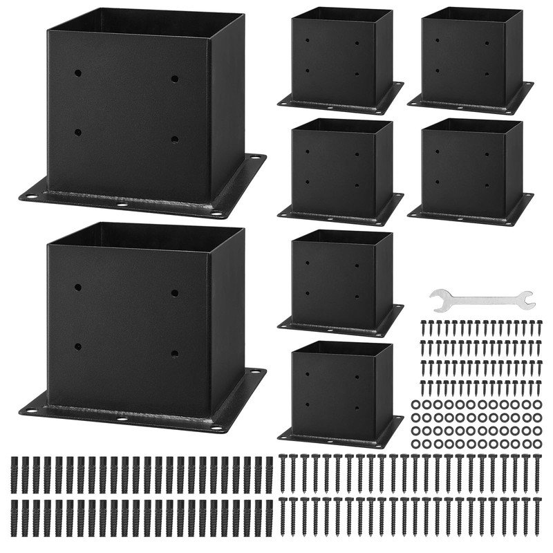 VEVOR 4x4 Post Base 8 Pcs, Inner Size 3.6x3.6 inch