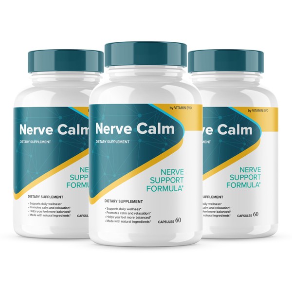 Nerve Calm (3 Pack) Nerve Calm Nerve Health Capsules, NerveCalm