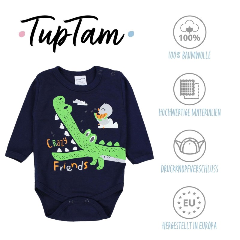 TupTam Long Sleeve Baby Bodysuit - Soft Bodysuit Baby Pack
