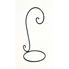 Laredo Wrought Iron Ornament or Globe Display Stand-Single Hook-16.5 Inches Tall. Painted Bronze