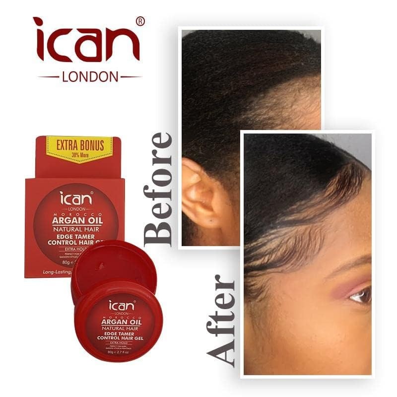 ican London Argan Oil Edge Control Hair Gel Extra Hold