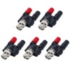 Hxchen 5Pcs BNC Male to Dual 4mm Banana Female Jack