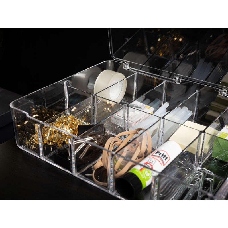 Addis Multi Compartment Clear Acrylic Make Up Cosmetic Craft Diy