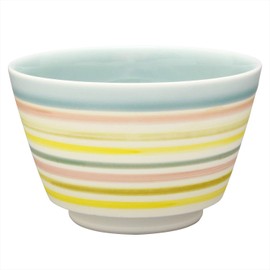 Hasami Ware 105224 640 Don Bowl, S, Pastel Border, Blue