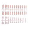 48Pcs Long Square Press on Nails and Toe Nails Matching