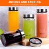poweco Glass Juice Bottles 4 Pack 12 oz - Wide
