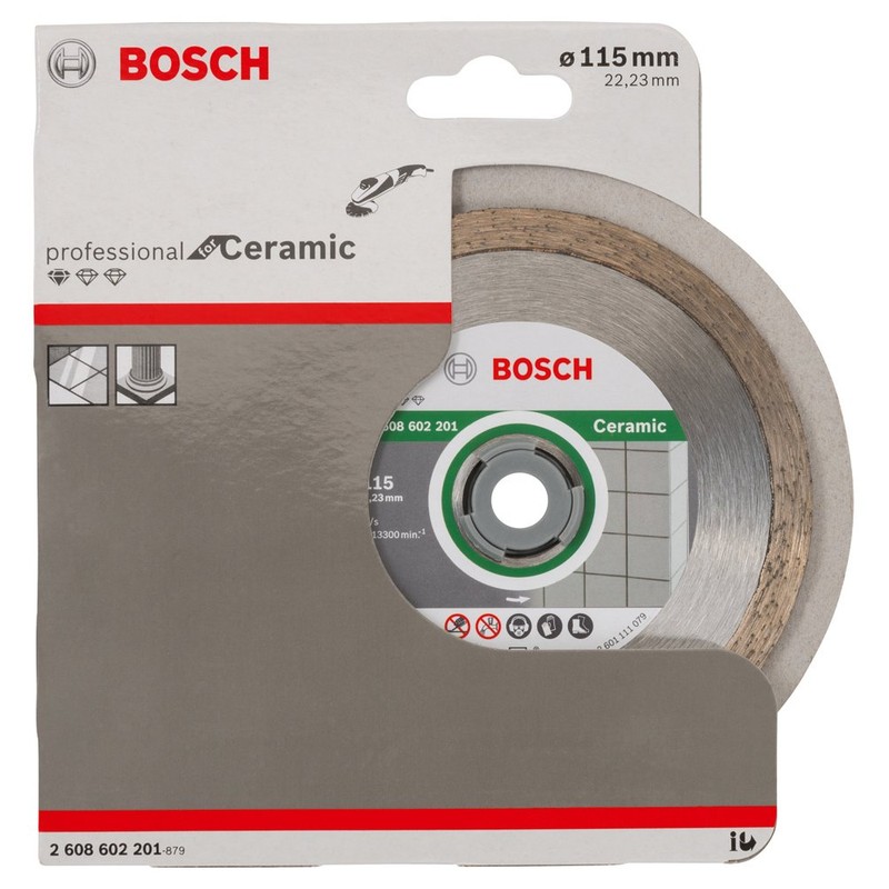 Bosch Professional 2608602201 Standard for Ceramic Diamond Cutting disc, Silver/Grey,