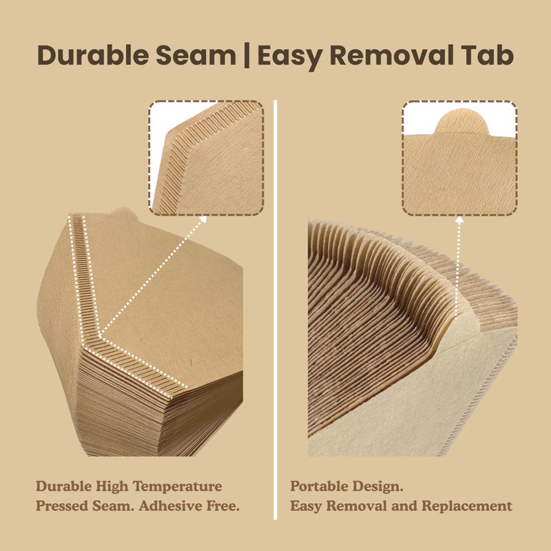 Phare Choice #4 Cone Coffee Filter, 8-12 Cup, Natural Unbleached