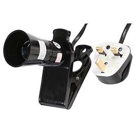Pro Elec 8668-2 mBK Clip-On BC La MP Holder with 2 m mains Lead, Black
