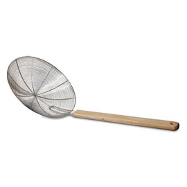 AAF Nommel® Metal Sieve with Wooden Handle Wok Strainer Oil Spoon 25 cm Diameter No. 25