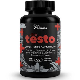 Ultra Testo  Precursor Para Hombres  Maca Negra, Fenogreco, Arginina, Diamina, Zinc, Vitaminas B6 y D.  90 Cpsulas                                    