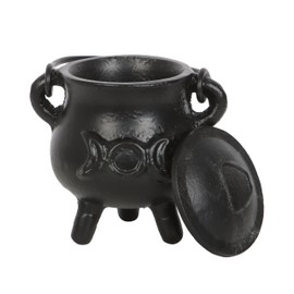 Something Different Wholesale Small cast iron cauldron UK Pentagram cauldron for rituals Altar cauldron for spells Moon water cauldron Scrying tool UK