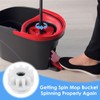 Lnngub Pack of 4 Spin Mop Replacement Parts, Plastic Spin