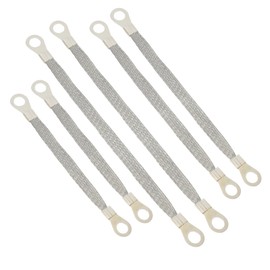 YFFSFDC Car Muffler Ground, Set of 6, 7.9 inches (200 mm), 9.8 inches (250 mm), 11.8 inches (300 mm) (2 each), Ring Terminals, Car Grounding Strap, Increased Exhaust Efficiency, Universal Earth Belt