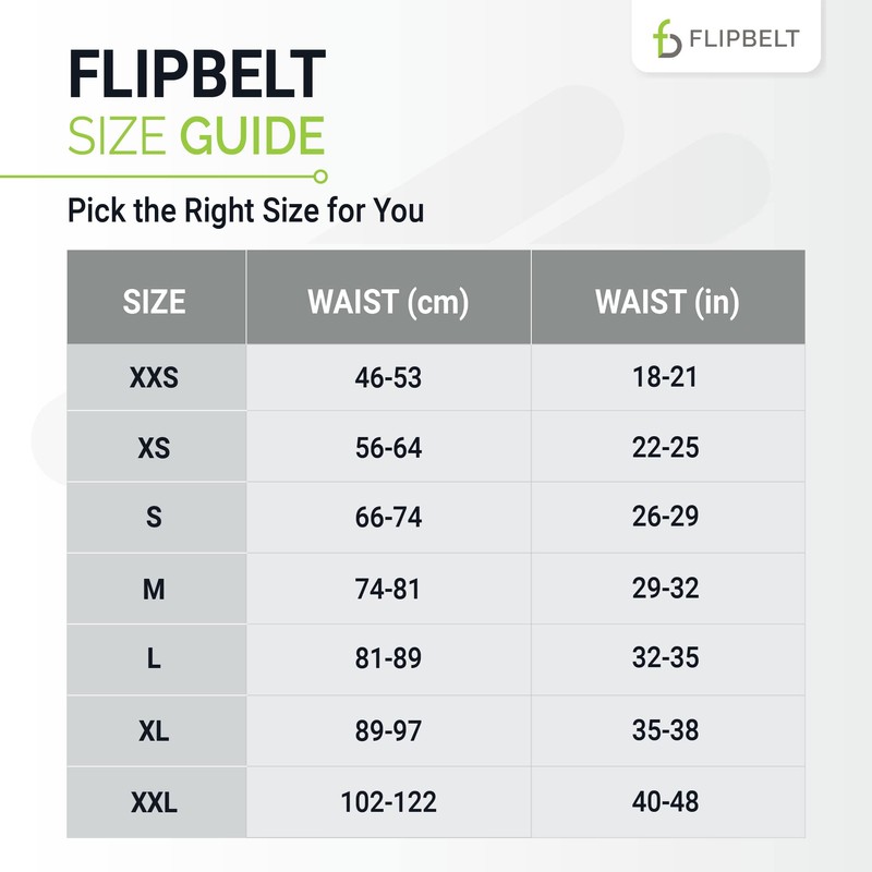FlipBelt Zipper, FZC Waist Pouch, Running, Gym, Stay in Place,