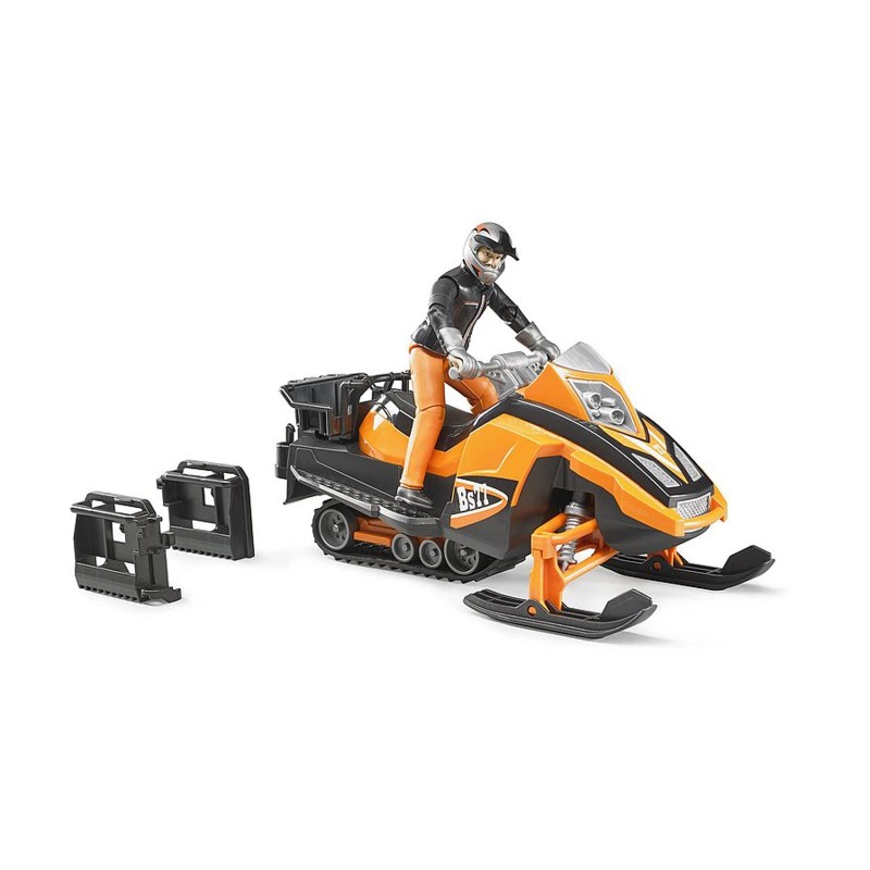 Bruder Orange Snowmobile Toy Vehicle 1 16 Scale Indoor Outdoor