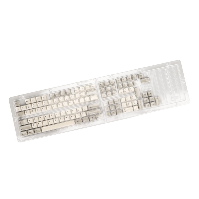 Keyboard Keycaps Retro Grey White 122 Keys PBT Theme Keycap